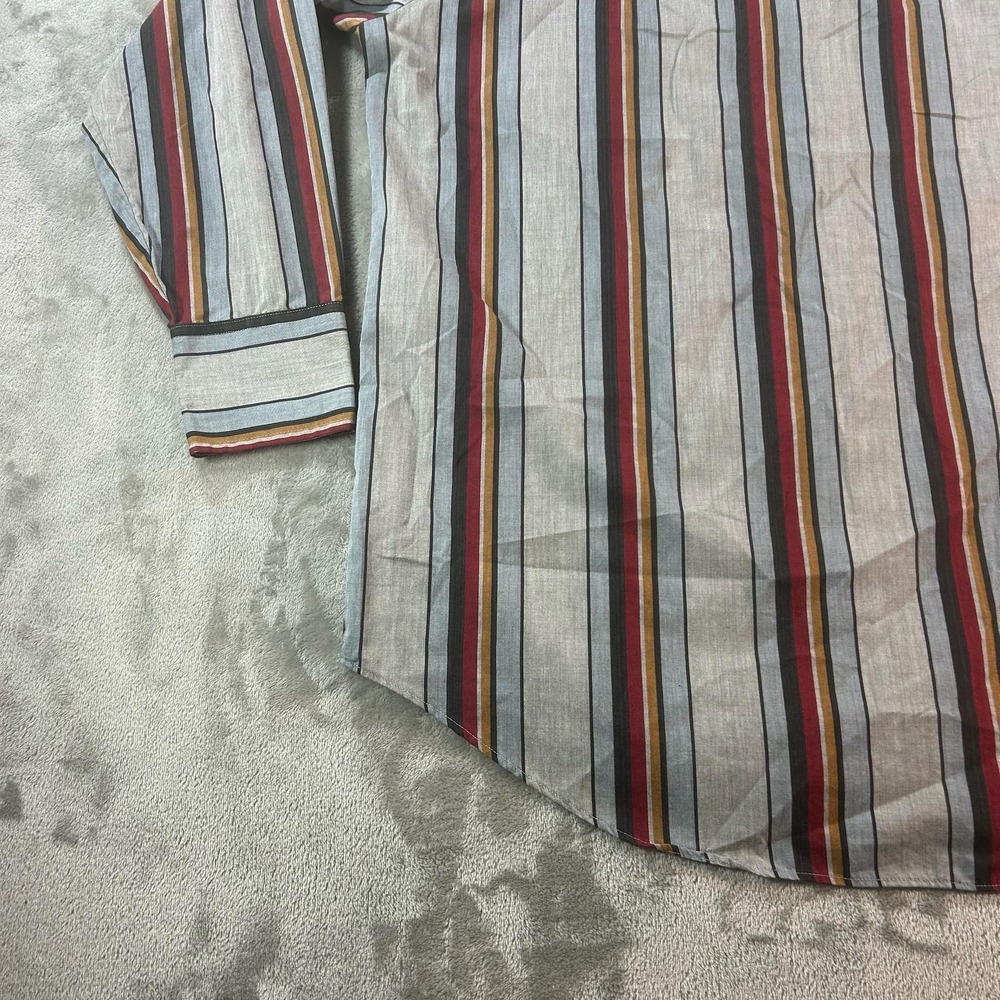 Ely Plains Shirt Mens Large Multicolor Stripe Western Snap Button Cowboy Pockets - Picture 11 of 14